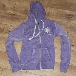 MV Sport Purple Hoodie with Zip Closure